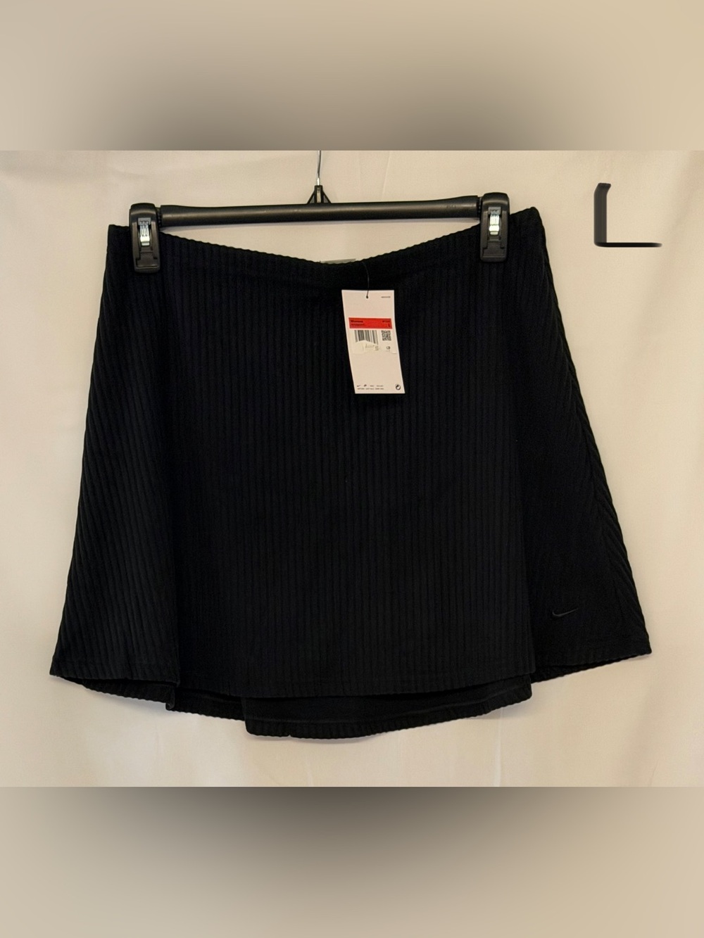 Nike Black Rib-Knit Mini Skirt